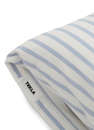 Detail View - Click To Enlarge - TEKLA - Organic Cotton Pillow Case — Needle Stripes