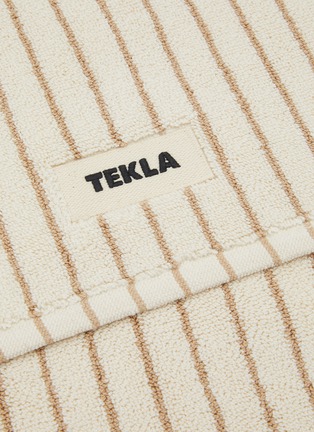 Detail View - Click To Enlarge - TEKLA - Organic Cotton Terry Bath Mat — Sienna Stripes