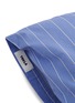 Detail View - Click To Enlarge - TEKLA - Organic Cotton Pillow Case — Clear Blue Stripes