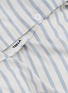 Detail View - Click To Enlarge - TEKLA - Organic Cotton Queen Size Duvet Cover — Needle Stripes