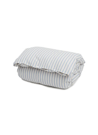 Main View - Click To Enlarge - TEKLA - Organic Cotton Queen Size Duvet Cover — Needle Stripes