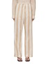 Main View - Click To Enlarge - TOTEME - Striped Cotton Blend Straight Drawstring Pants