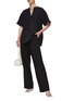 Figure View - Click To Enlarge - TOTEME - Creased High Waist Drawstring Pants