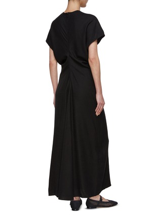Back View - Click To Enlarge - TOTEME - Slouchy Waist Cap Sleeve Maxi Dress