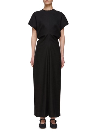 Main View - Click To Enlarge - TOTEME - Slouchy Waist Cap Sleeve Maxi Dress