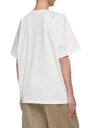 Back View - Click To Enlarge - TOTEME - Cotton Oversized Crewneck T-Shirt