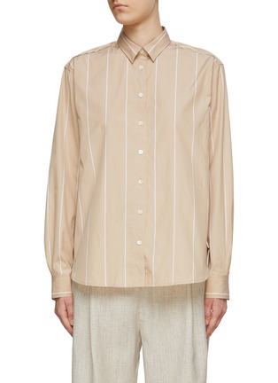Main View - Click To Enlarge - TOTEME - Striped Cotton Long Sleeve Shirt