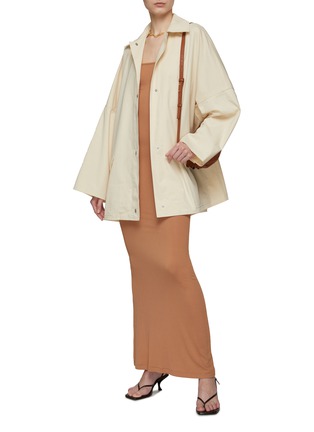 Figure View - Click To Enlarge - TOTEME - Pointed Pocket Cotton Oversized Overshirt