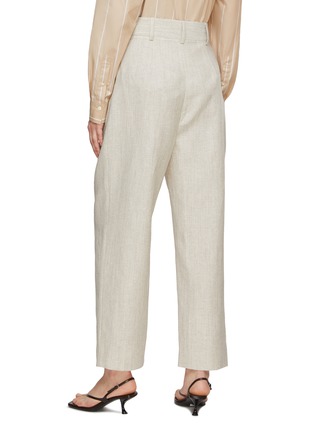 Back View - Click To Enlarge - TOTEME - Pleated Wool Blend High Rise Suiting Pants