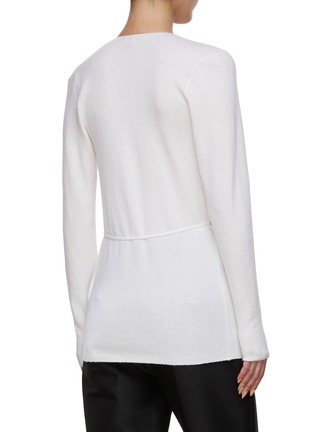 Back View - Click To Enlarge - TOTEME - Felted Wool Wrapped Long Sleeve Top