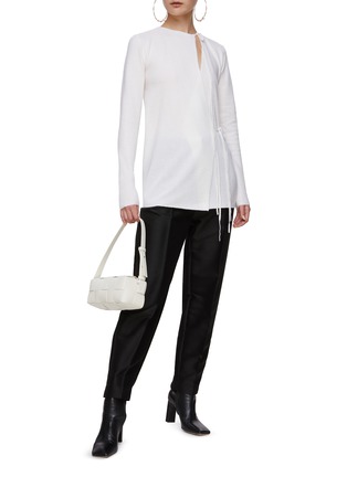Figure View - Click To Enlarge - TOTEME - Felted Wool Wrapped Long Sleeve Top