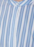  - TOTEME - Band Collar Striped Cotton Blend Long Shirt