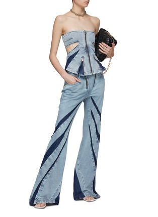 Figure View - Click To Enlarge - DION LEE - Darted Denim Jeans