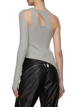 Back View - Click To Enlarge - DION LEE - ‘Bone Marle’ Asymmetrical Cut Out Top