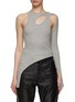 Main View - Click To Enlarge - DION LEE - ‘Bone Marle’ Asymmetrical Cut Out Top