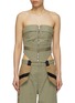Main View - Click To Enlarge - DION LEE - Workwear Zip Up Corset Top