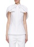 Main View - Click To Enlarge - HUISHAN ZHANG - ‘Roya’ Cape Sleeve Boning Detail Button Up Shirt