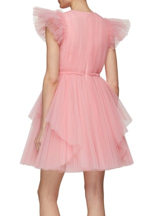Back View - Click To Enlarge - HUISHAN ZHANG - ‘Pia’ Layered Tulle V-Neck Mini Dress