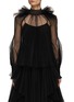 Main View - Click To Enlarge - HUISHAN ZHANG - ‘Hope’ Smocked Cuff Pleated Tulle Top