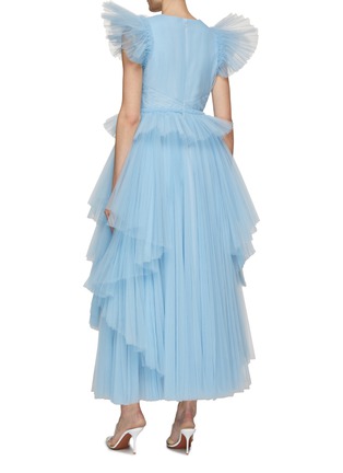 Back View - Click To Enlarge - HUISHAN ZHANG - ‘Pascale’ Layered Tulle V-Neck Dress