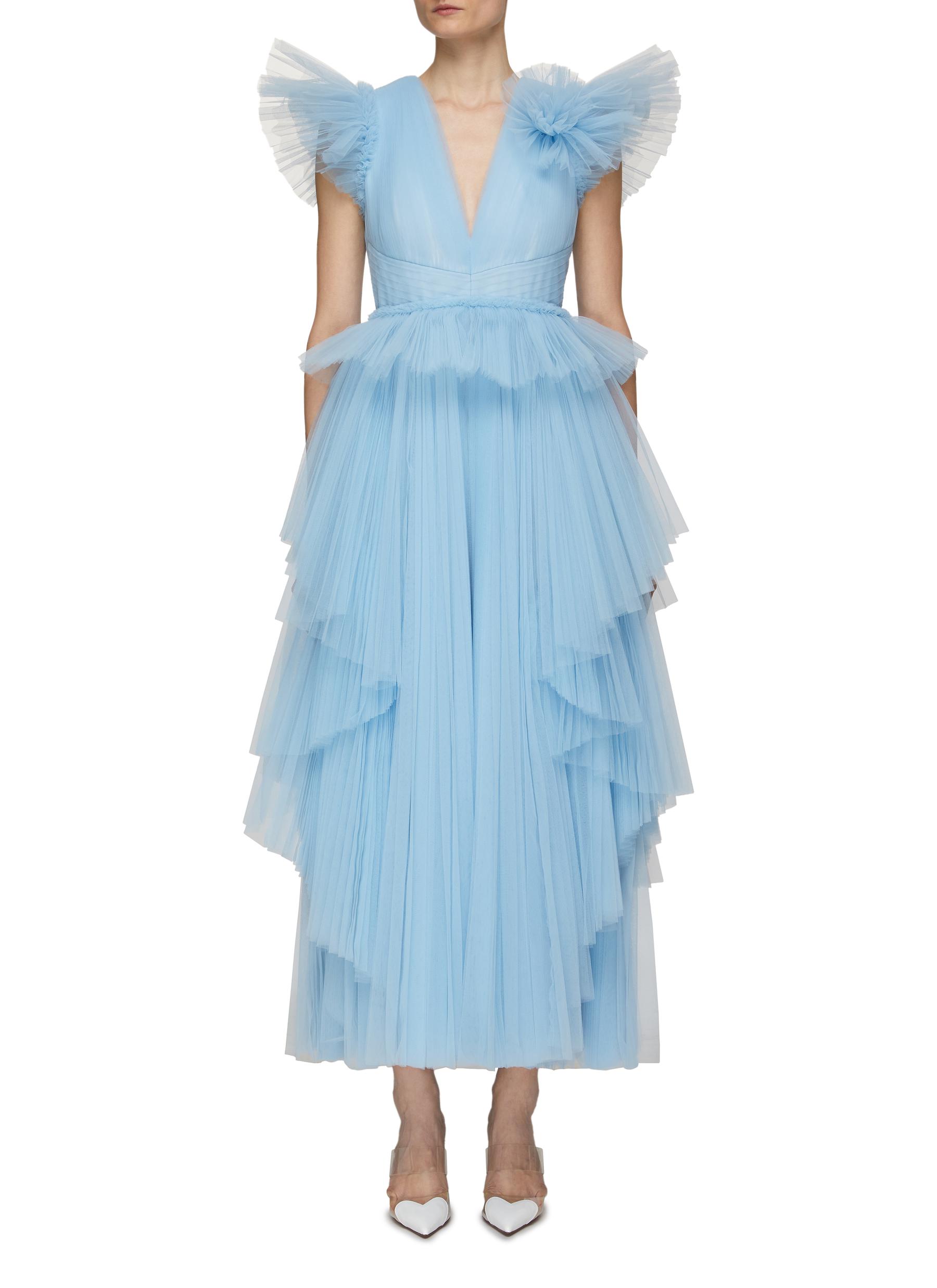 HUISHAN ZHANG ‘Pascale' Layered Tulle V-Neck Dress