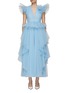 Main View - Click To Enlarge - HUISHAN ZHANG - ‘Pascale’ Layered Tulle V-Neck Dress