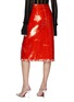 Back View - Click To Enlarge - HUISHAN ZHANG - ‘Geraldine’ Crystal Embellished Side Slit Sequin Midi Dress