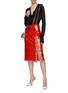 Figure View - Click To Enlarge - HUISHAN ZHANG - ‘Geraldine’ Crystal Embellished Side Slit Sequin Midi Dress