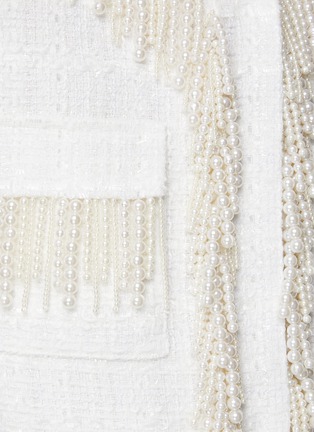  - HUISHAN ZHANG - ‘Cecil’ Faux Pearl Strand Embellished Tweed Jacket