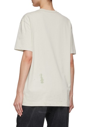 Back View - Click To Enlarge - ALEXANDER WANG - Plaster Dyed Embroidered Logo T-shirt