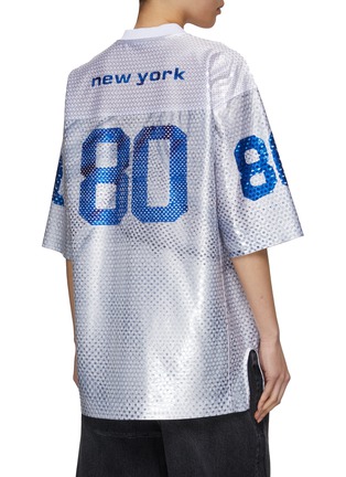 Back View - Click To Enlarge - ALEXANDER WANG - Sequin Hot Fix Basketball Jersey