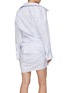 Back View - Click To Enlarge - ALEXANDER WANG - Twisted Cowl Shirt Dress