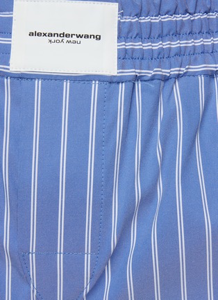  - ALEXANDER WANG - Logo Patch Sriped Boxer Shorts