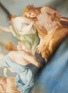  - BALMAIN - Classical Painting Print Cowl Neck Babydoll Dress