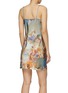 Back View - Click To Enlarge - BALMAIN - Classical Painting Print Cowl Neck Babydoll Dress