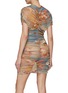 Back View - Click To Enlarge - BALMAIN - Printed Tulle Mini Dress