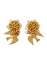 Main View - Click To Enlarge - MONSHIRO - Tanpopo Brass Vintage Czech Glass Bead Dove & Dandelion Earrings