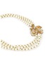  - MONSHIRO - ‘Cotton Pearl Sakura’ Gold Plated Metal Glass Bead Triple Row Necklace