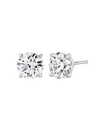 Main View - Click To Enlarge - VRAI - Solitaire 14K White Gold VRAI Created Diamond Stud Earring