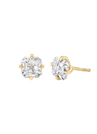 Main View - Click To Enlarge - VRAI - Iconic Shapes14K White Gold VRAI Created Diamond Stud Earrings