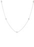 Detail View - Click To Enlarge - VRAI - Bezel Essentials 14K White Gold VRAI Created Diamond Station Necklace