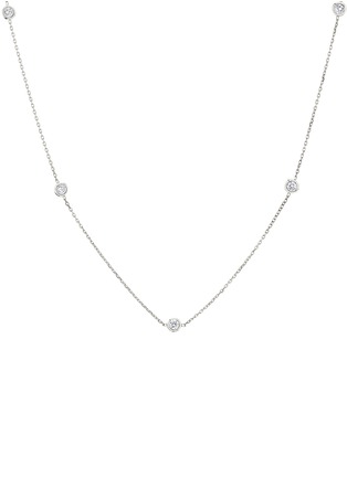 Main View - Click To Enlarge - VRAI - Bezel Essentials 14K White Gold VRAI Created Diamond Station Necklace
