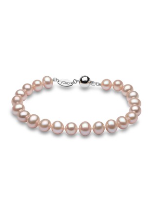 Main View - Click To Enlarge - YOKO LONDON - 18k White Gold Pink Freshwater Pearl Bracelet