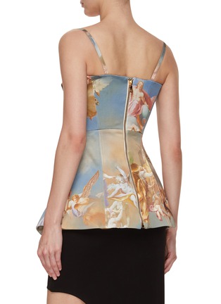 Back View - Click To Enlarge - BALMAIN - Printed Satin Top