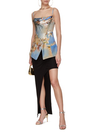 Figure View - Click To Enlarge - BALMAIN - Printed Satin Top