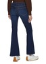 Back View - Click To Enlarge - FRAME - ‘Le Pixie’ Medium Washed Flared Cropped Leg Jeans