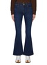 Main View - Click To Enlarge - FRAME - ‘Le Pixie’ Medium Washed Flared Cropped Leg Jeans