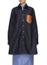 Main View - Click To Enlarge - LOEWE - Trapeze Button Up Denim Overshirt Coat