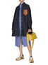 Figure View - Click To Enlarge - LOEWE - Trapeze Button Up Denim Overshirt Coat