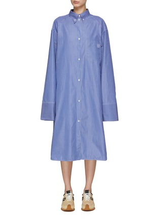 Main View - Click To Enlarge - LOEWE - Stripe Elongated Button Up Shirt Dress